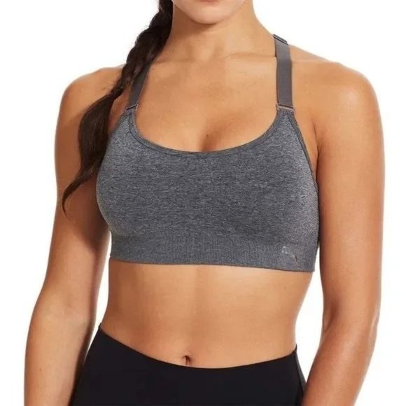 PUMA Ladies Sports Racerback Bra, 3-pack Black, Gray and White - NEW - Picture 6 of 8